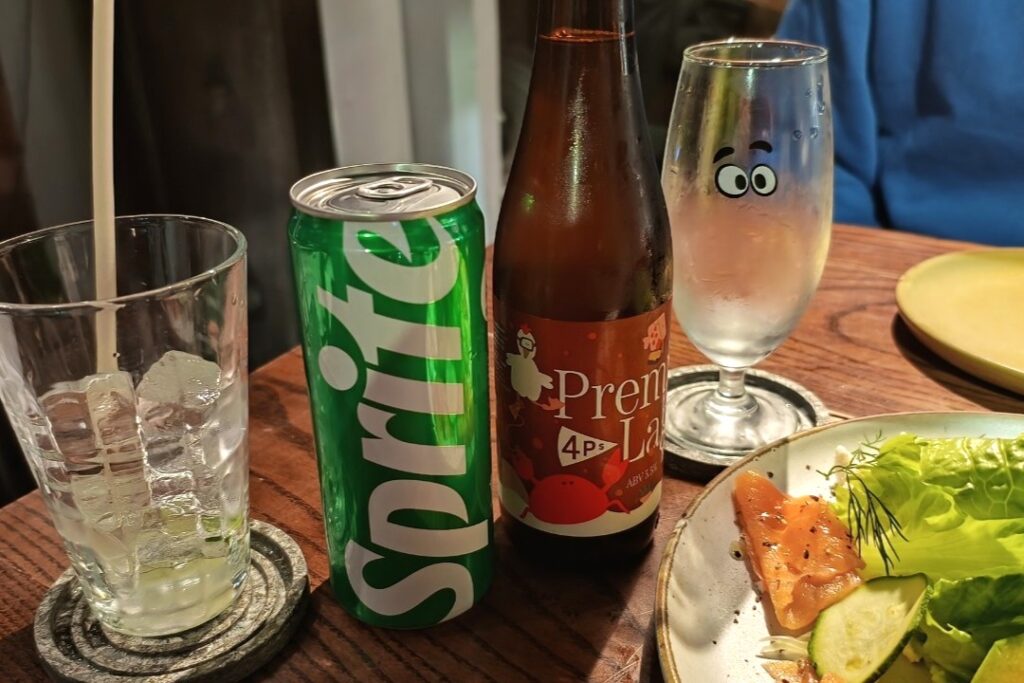 スプライトとビール