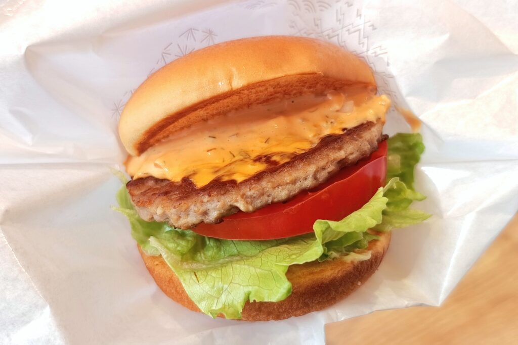 朝の野菜バーガー１