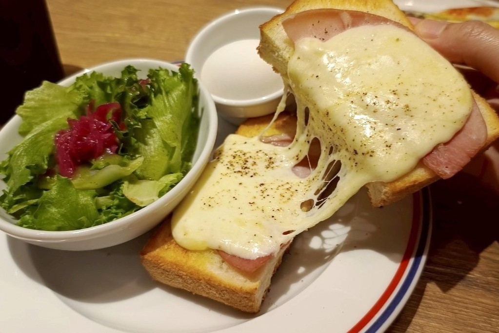 ハムチーズトーストセット4