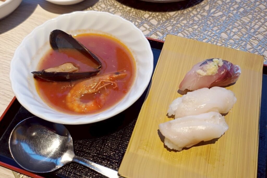 ブイヤベースとお寿司