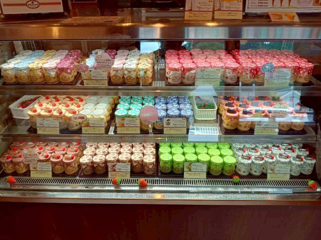 ショーケースのプリン