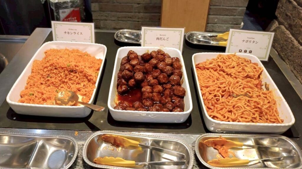 チキンライス・肉だんご・ナポリタン