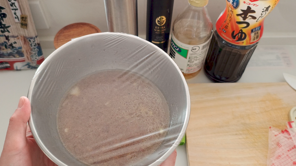 ラップして冷蔵庫１